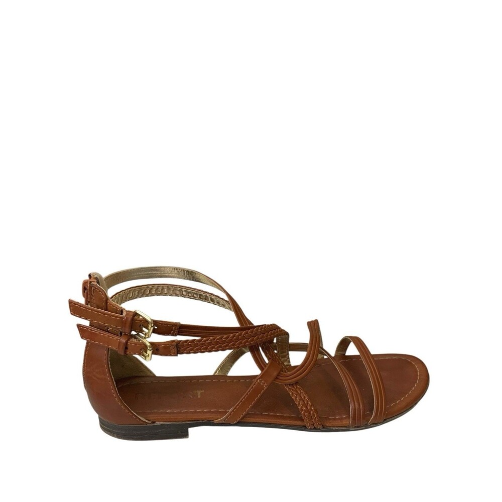Report Georgya Cognac Gladiator Strappy Sandals - Women's Size 8 - Picture 9 of 10